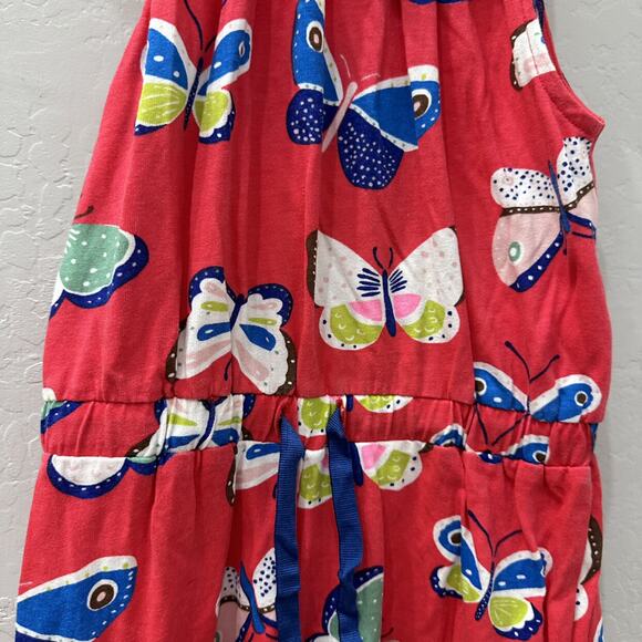Mini Boden Red Butterflies Ruffle Tank Romper - Picture 3 of 6